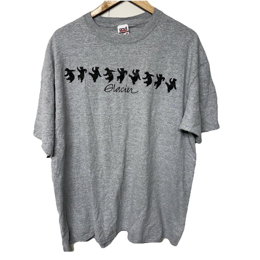 Vintage Dancing Bears Wrap Around Graphic T Shirt Anvil Tag USA Made Men 2XL EUC